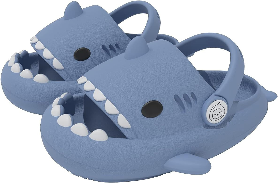 ChayChax Boys Girls Cloud Shark Slides Novelty Sandals Toddlers Cute Non-Slip Beach Pool Shower S... | Amazon (US)