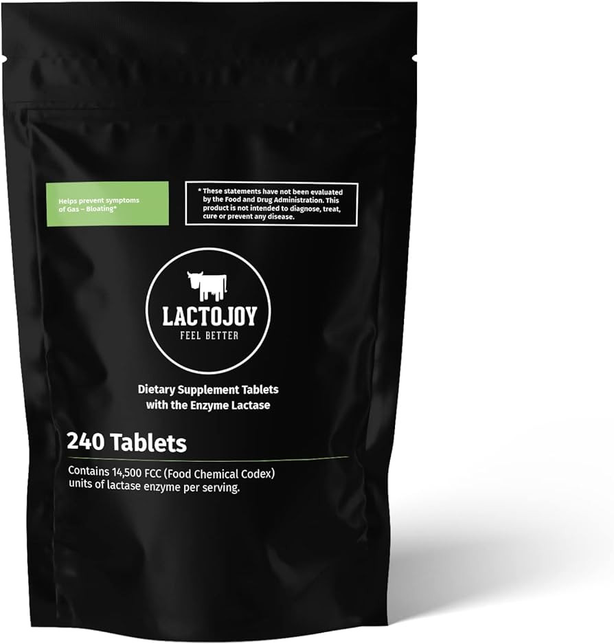LactoJoy Lactase Pills I 240 Pieces Refill Package I Powerful Lactase Enzymes for Lactose Intoler... | Amazon (US)
