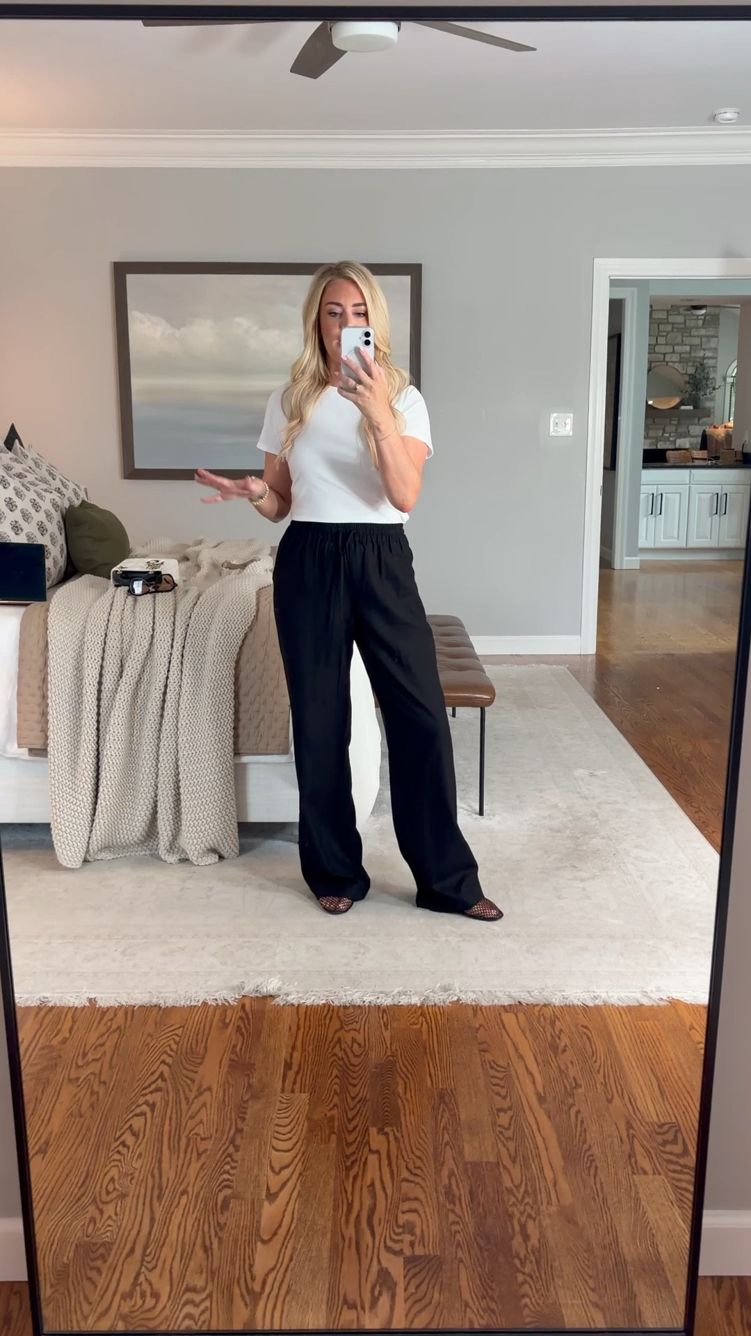 Wearing a small in the linen pants (fit true to size) and a medium in the tee (sized up one)

#LTKootd #LTKgrwm #LTKSeasonal