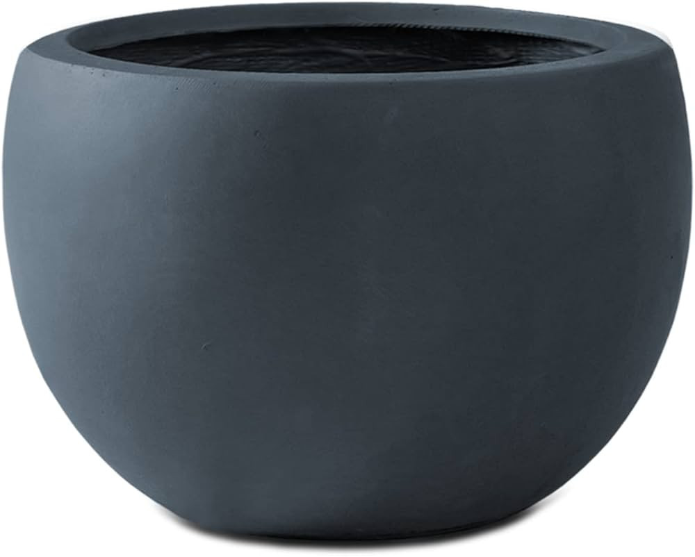 Amazon.com : Kante 20" D Lightweight Concrete Outdoor Round Bowl Planter, Outdoor/Indoor Large Pl... | Amazon (US)