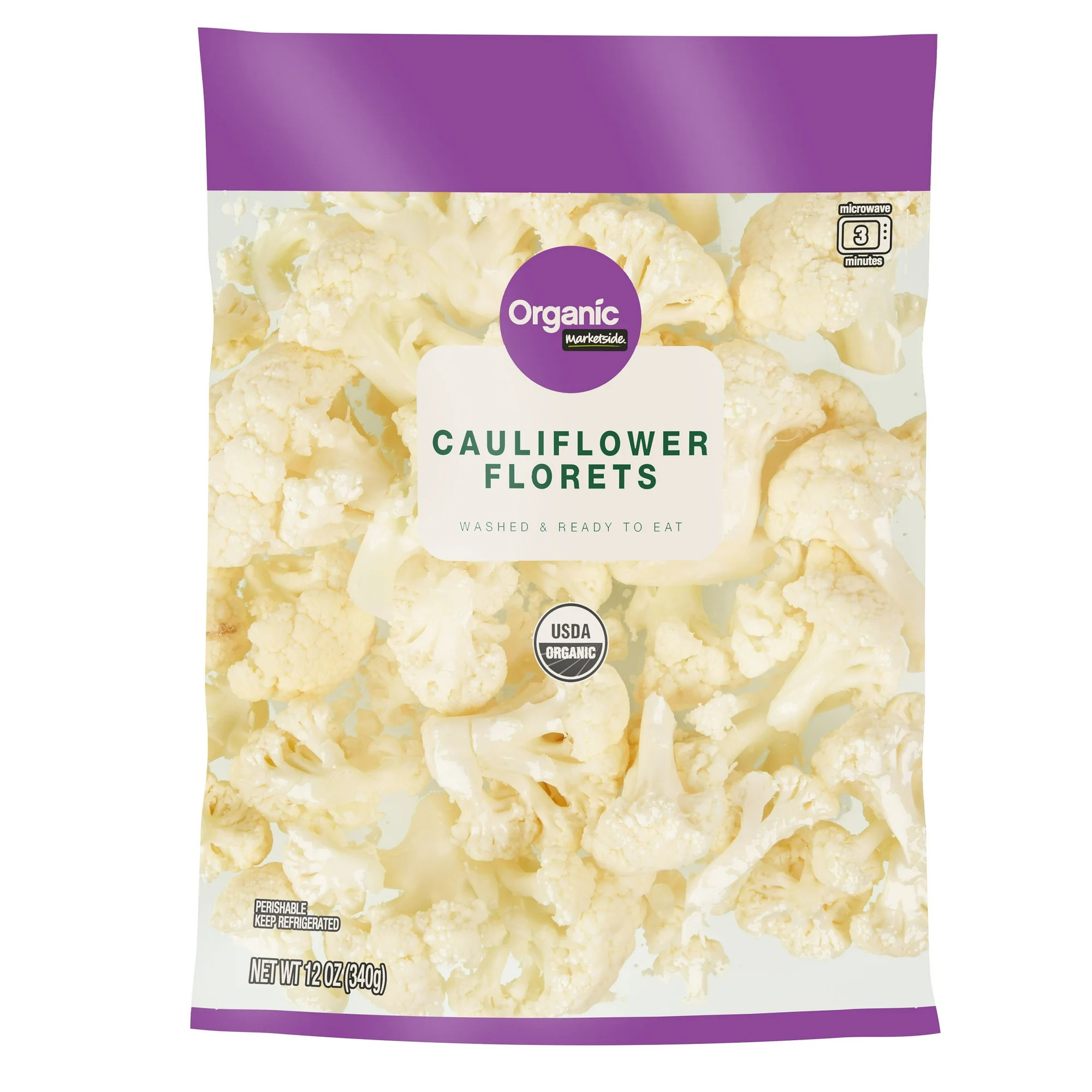 Marketside Organic Fresh Cauliflower Florets, 12 oz | Walmart (US)