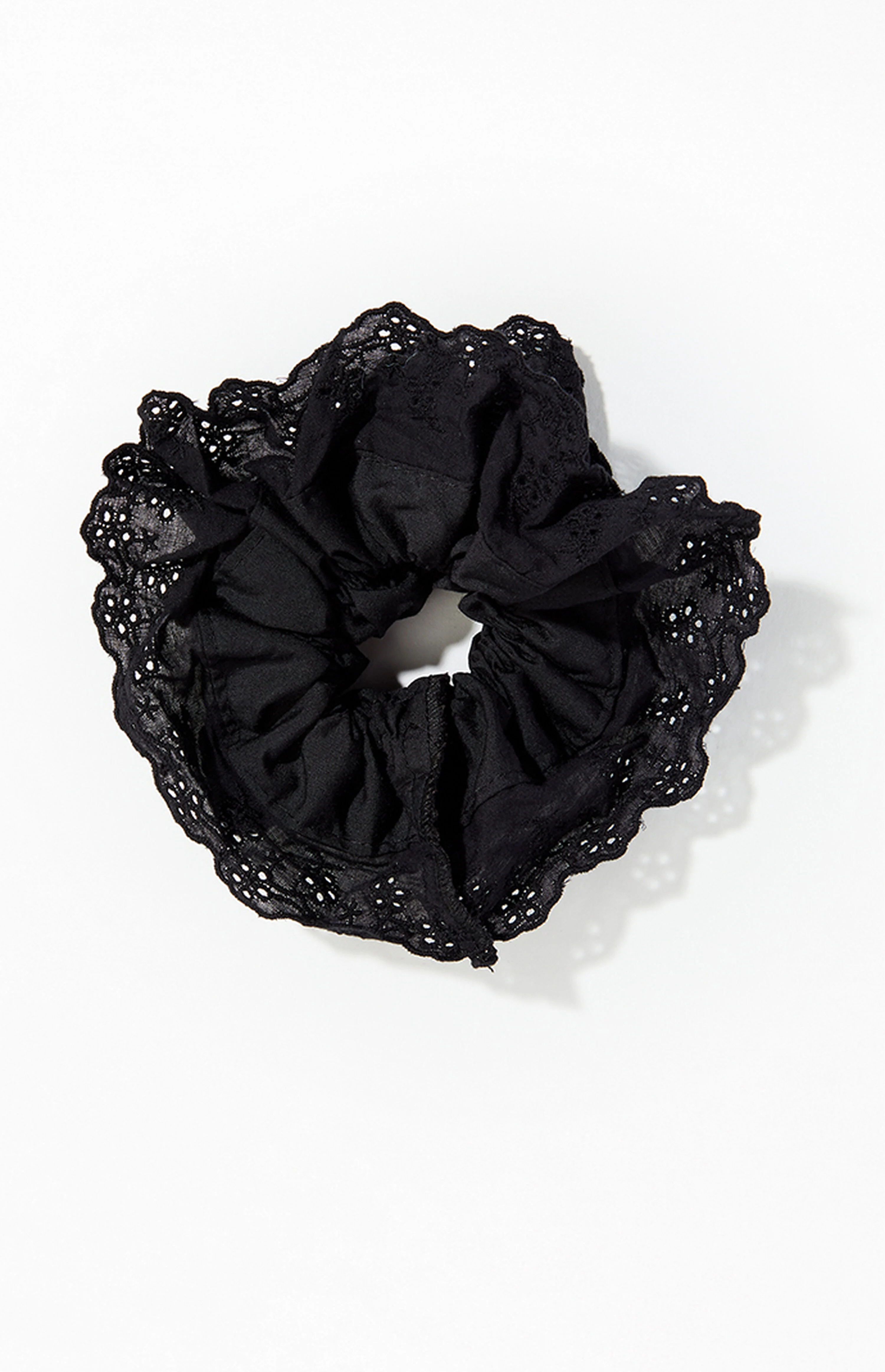 LA Hearts Black Eyelet Hair Scrunchie | PacSun