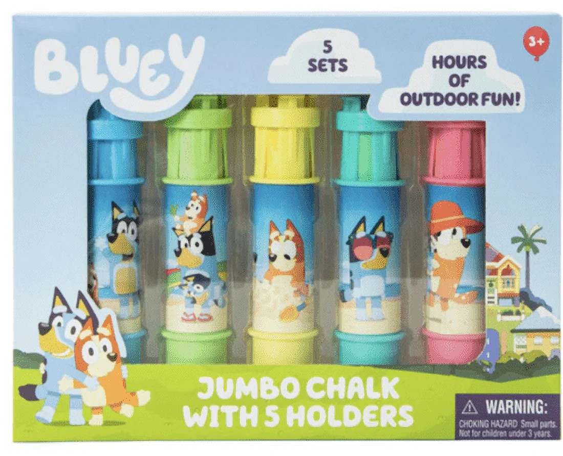 Bluey Jumbo Chalk With 5 Holders | Walmart (US)