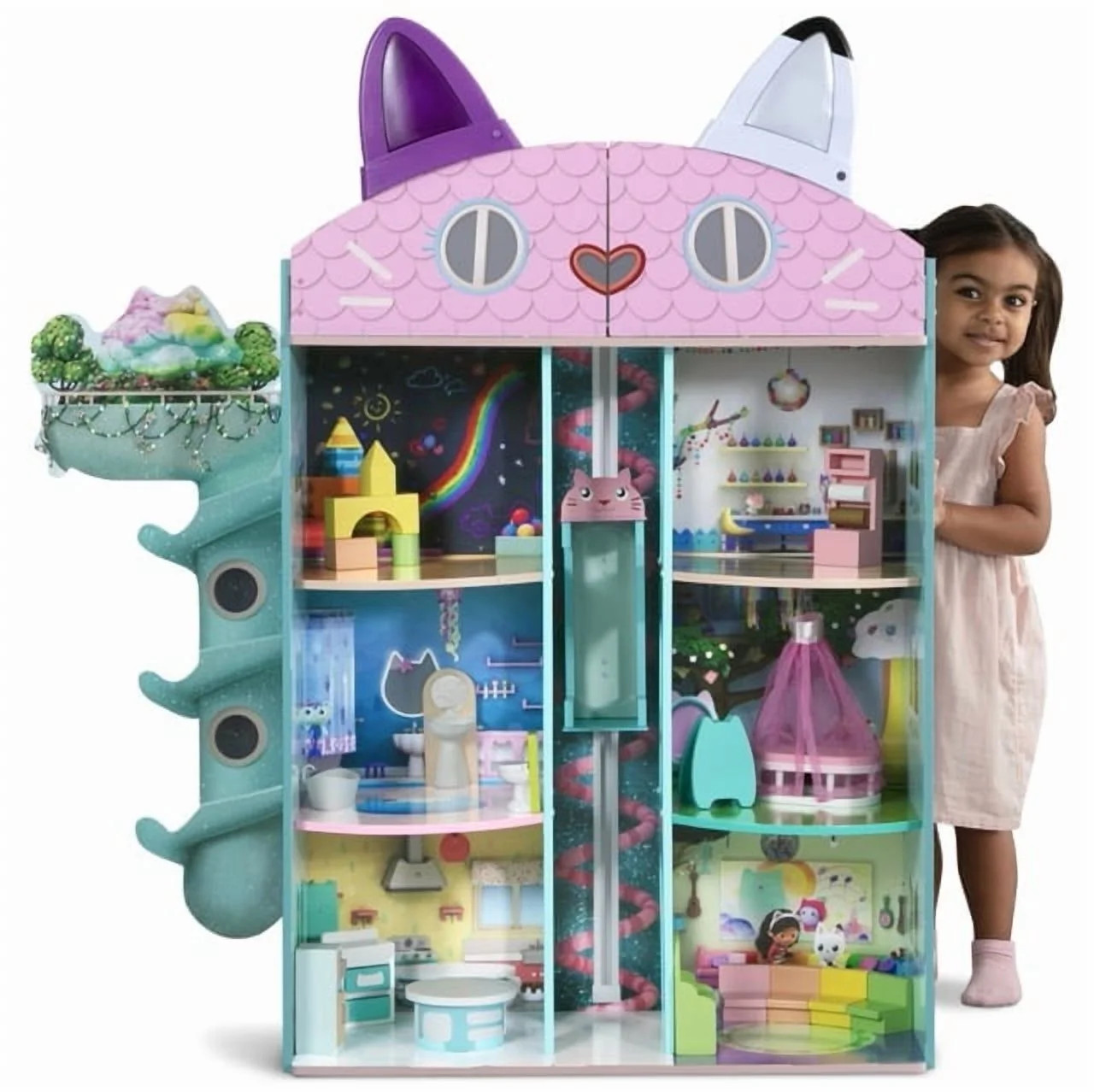 Gabby’s Dollhouse Purrfect Playhouse by Delta Children – Features Sounds & Light Up Ears - In... | Walmart (US)