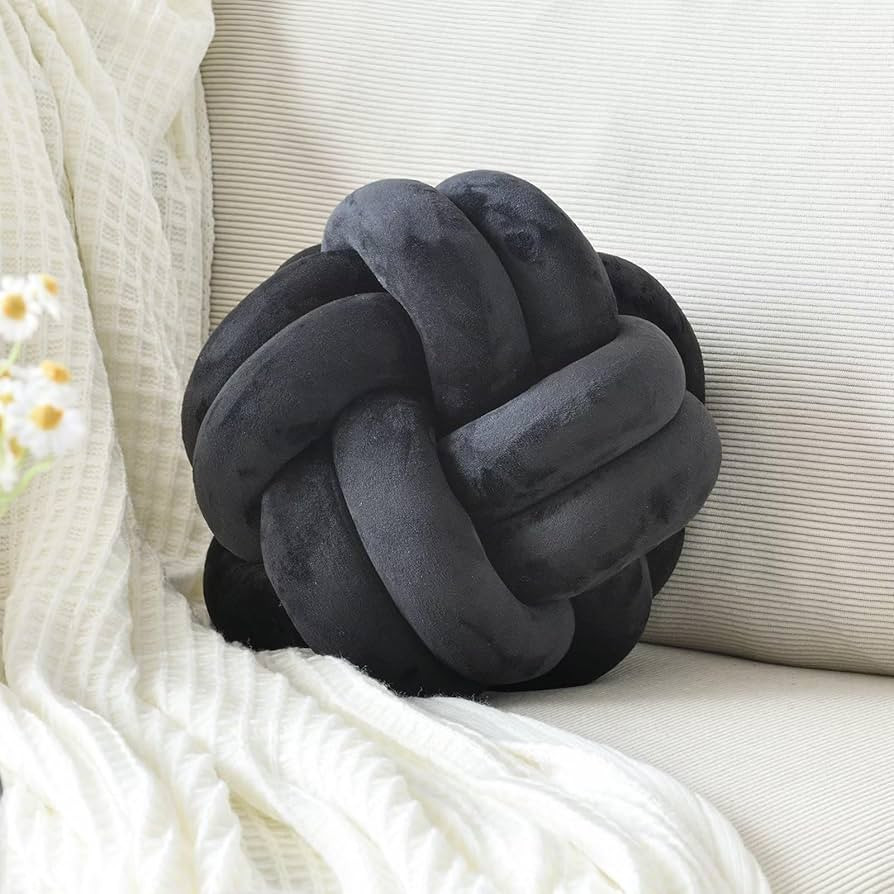 Almohada Bola con Nudo, Cojines Decorativos Suaves para el Hogar, Almohadas Redondas Intercambiab... | Amazon (US)