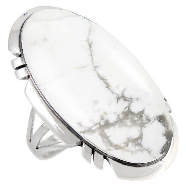 Howlite Ring Sterling Silver R2429-C103 | TURQUOISE NETWORK
