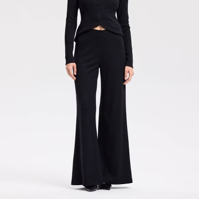 Women's High-Rise Ribbed Wide Leg Pants - A New Day™ | Target