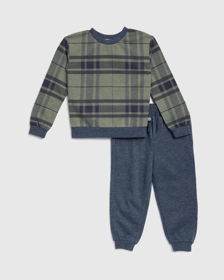 Toddler Boy Flannel Fun Pullover Set | Splendid