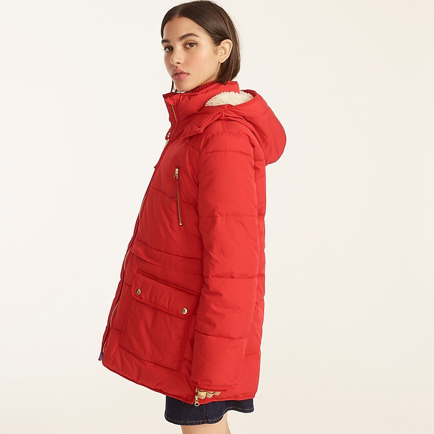 J.Crew: Chateau Puffer Jacket With PrimaLoft® For Women | J. Crew US