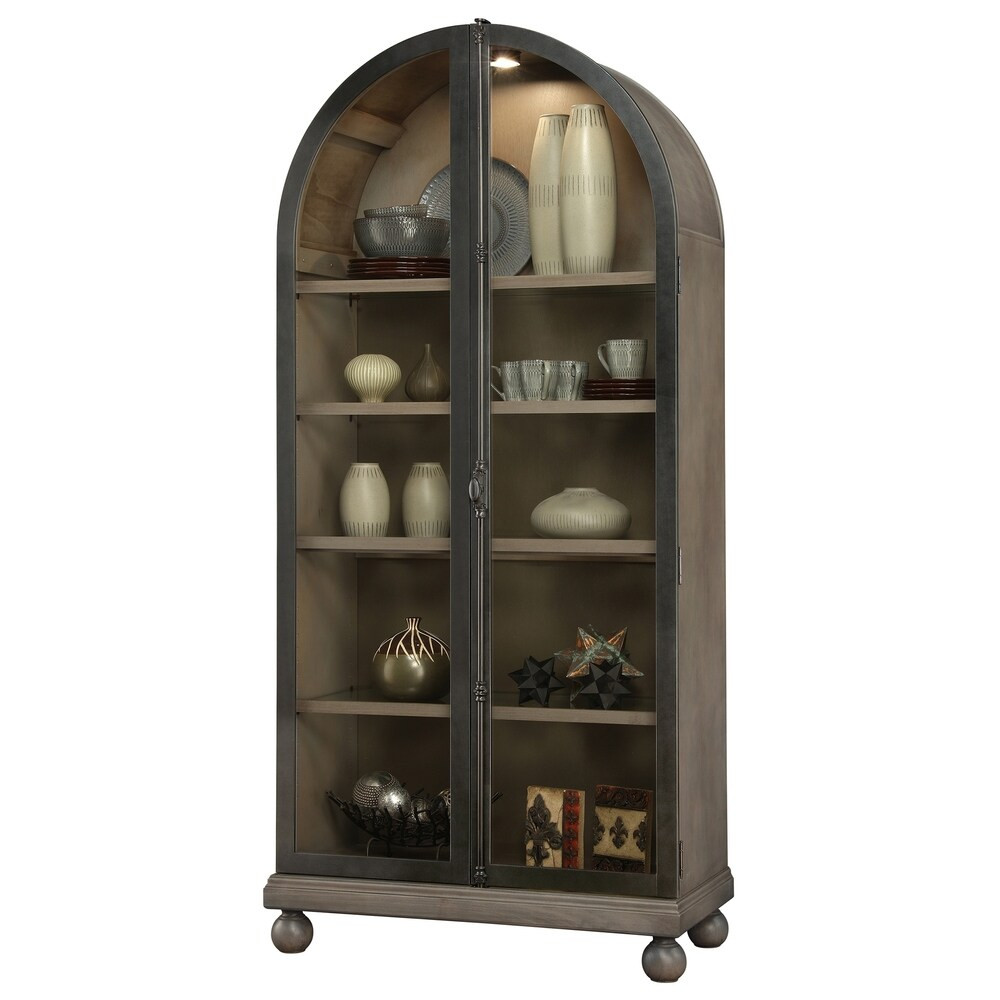 Howard Miller Naomi II Rich Aged Hardwood Arched Top Curio Cabinet - 84 inches high x 39.5 inches wi | Bed Bath & Beyond