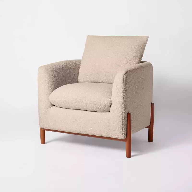 Bronze metal and taupe online nicklas upholstered chair