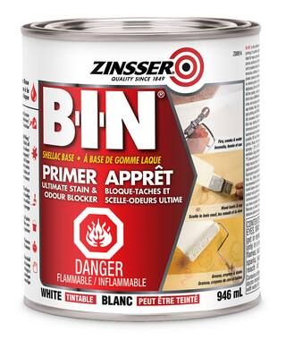 Zinsser BIN Shellac Base Primer - Sealer & Stain Killer, 946-mL/1-qt | Canadian Tire