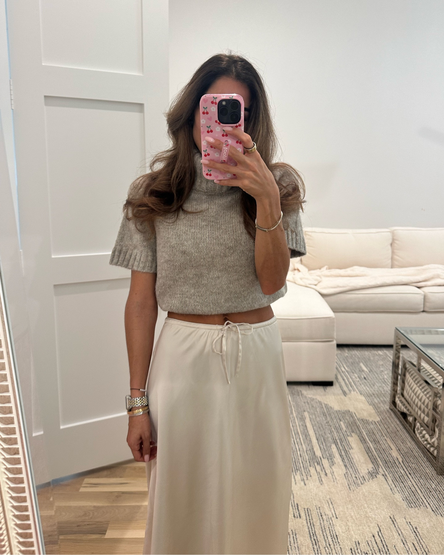 Satin skirt xxsp cowl neck sweater xxs 

#LTKSaleAlert #LTKFindsUnder50 #LTKFindsUnder100