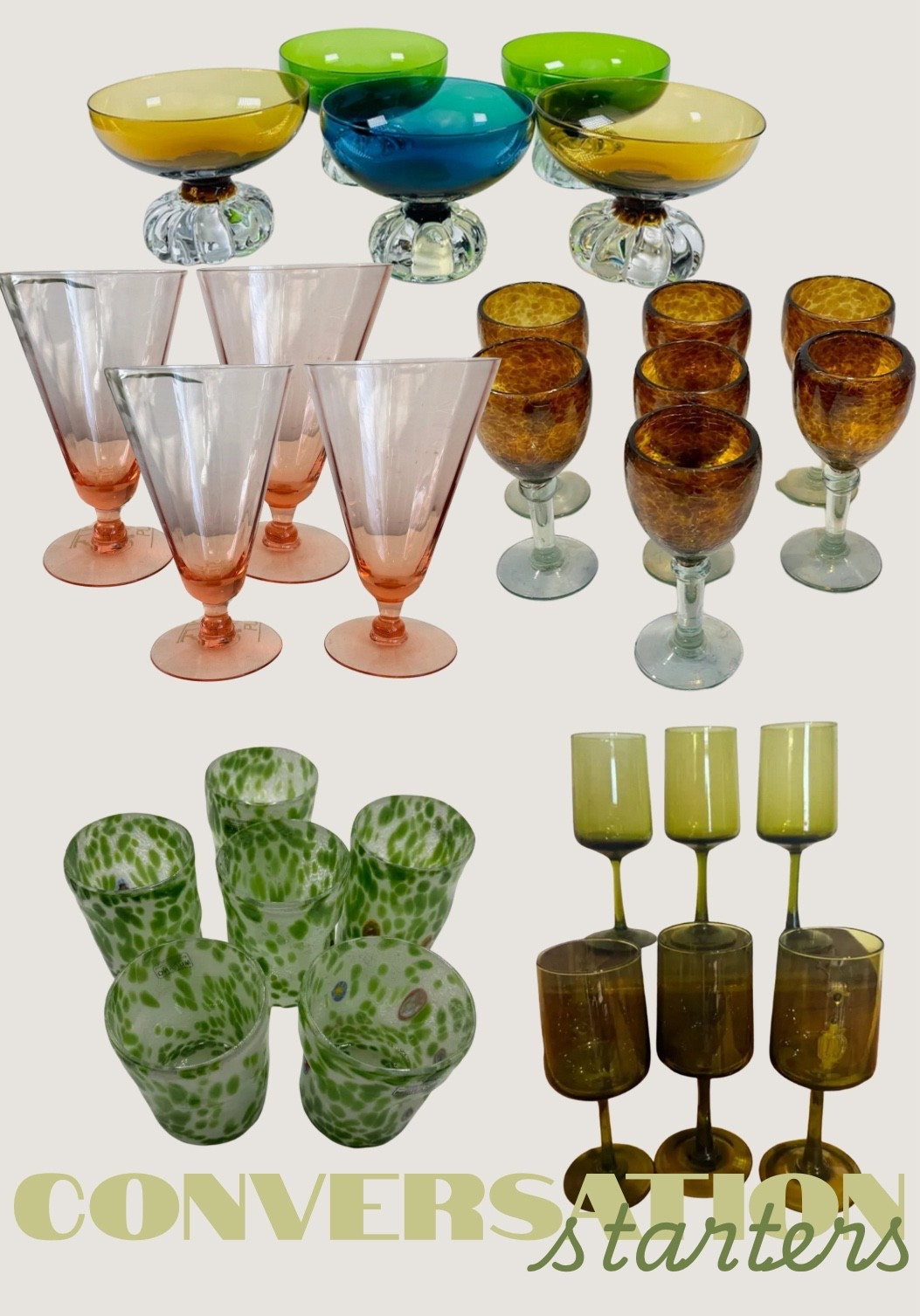 Fun vintage stemware at a very reasonable price  

#LTKHome