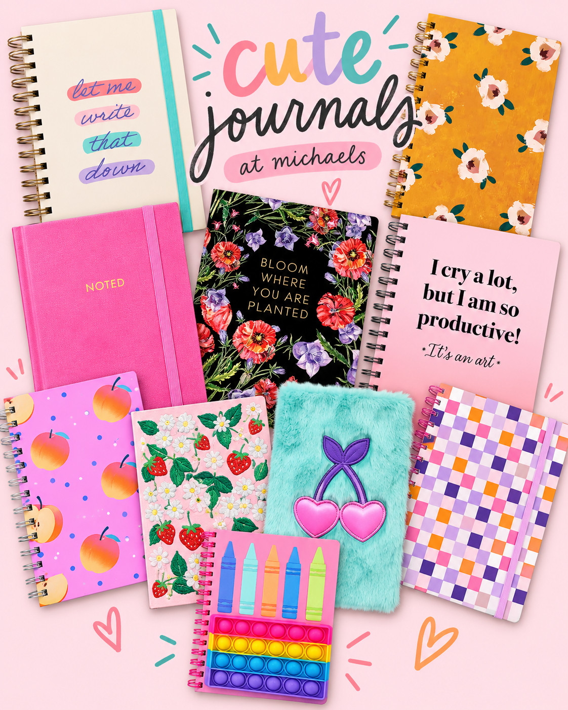 So many cute journals and I honestly want them all. Which one would you pick? 💕✨

#MichaelsFinds #JournalLover #CuteStationery #Michaels #StationeryAddict 

 