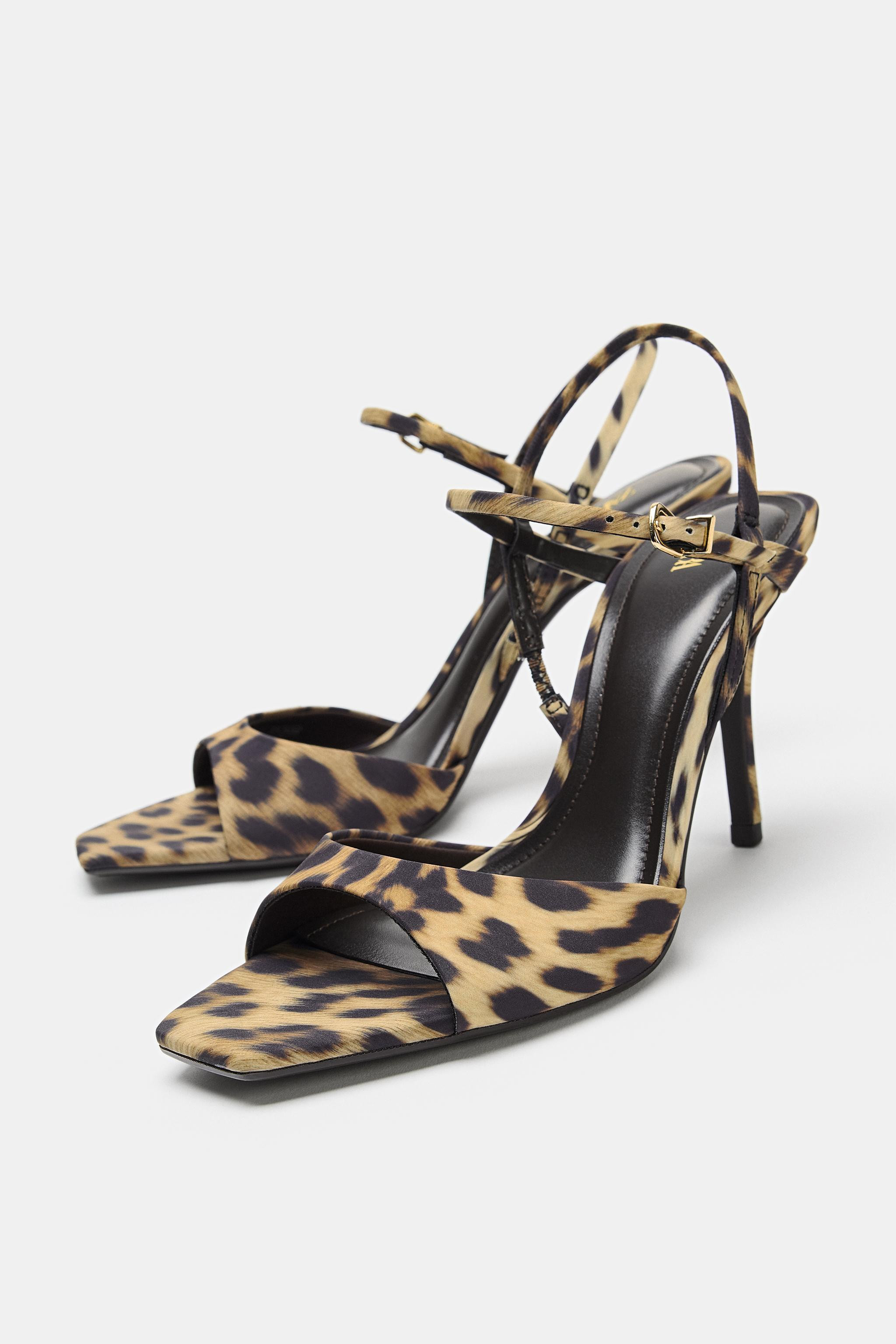 PRINTED HIGH-HEEL SANDALS | Zara UK