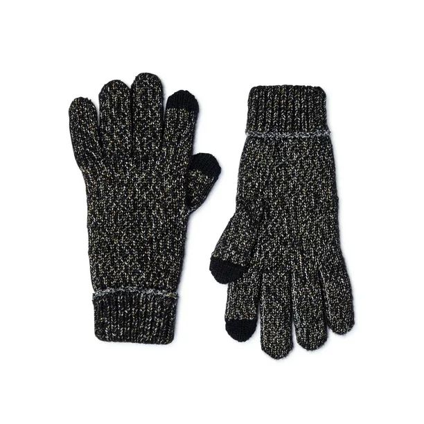 Time And Tru Women's Marled Knit Touch Gloves - Walmart.com | Walmart (US)