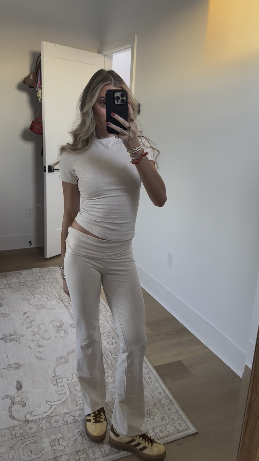 Amazon size XS PUMIEY Women's 2 Piece Lounge Sets Short Sleeve Tops Fold-Over Flare Pants Casual Outfits Matching Set Nap Collection

#LTKFindsUnder50 #LTKSaleAlert #LTKootd