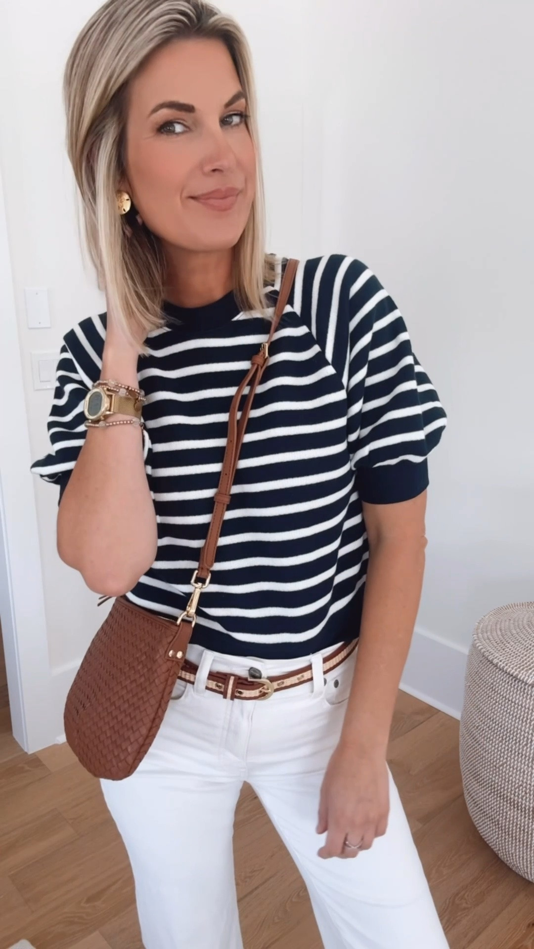 Coastal spring outfit. Small puff shoulder sweatshirt and 27 tall white jeans. I’m 5’11” for reference.

#LTKootd #LTKTall #LTKOver40