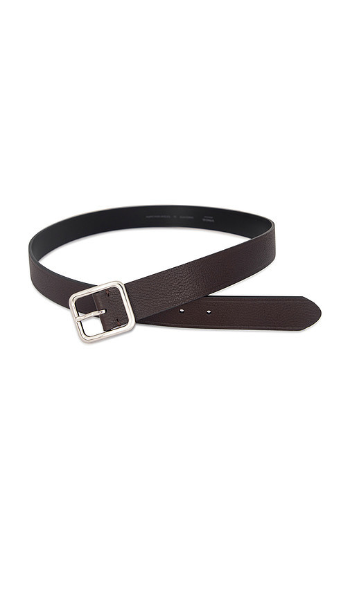 Vince 35mm Flat Pebble Belt in Chocolate. Size 32 | Revolve Clothing (Global)