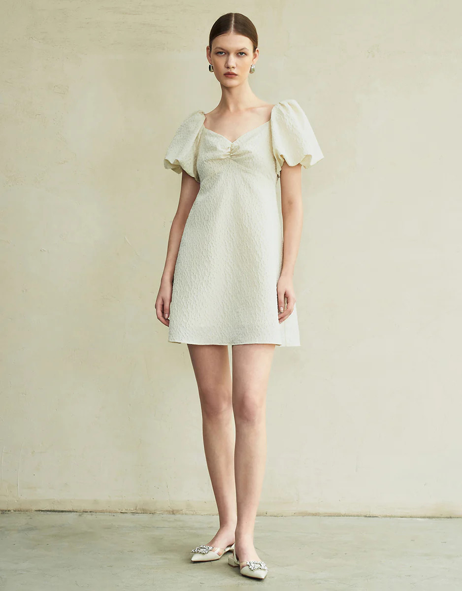 Scale Textured Skater Dress | Urban Revivo