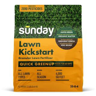 Lawn Kickstart 12lbs. 4,000 sq. ft. Dry Lawn Fertilizer for All Grass Types (24-0-4) | The Home Depot