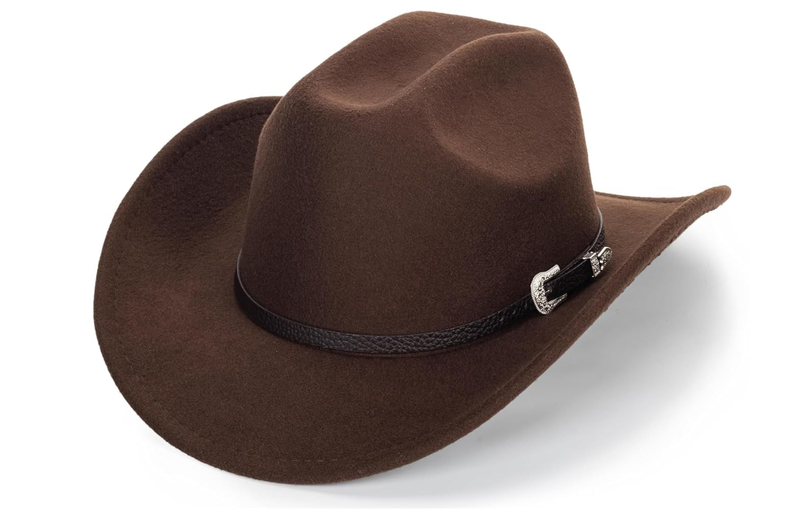 Women-Classic-Western-Cowboy-Shapeable-Hat - Men-Roll-Up-Wide-Brim-Felt-Fedora-Hats-Cowgirl-Hat w... | Amazon (US)
