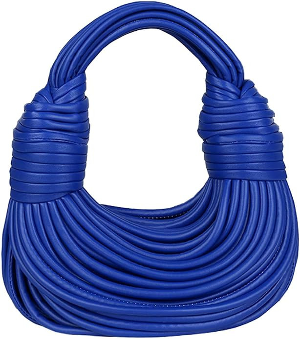 Women Hand-Woven Bread Purse and Handbag Leather Top Handle Satchel Shoulder Crossbody Creative N... | Amazon (US)