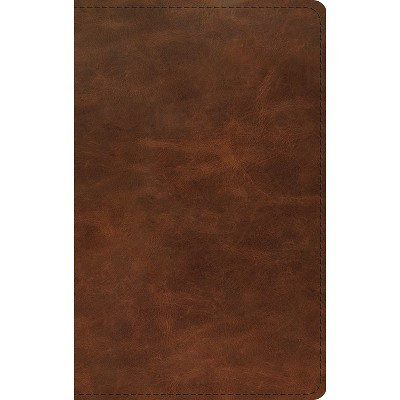 ESV Thinline Bible, Red Letter (Full Grain Leather, Deep Brown) - (Leather Bound) | Target