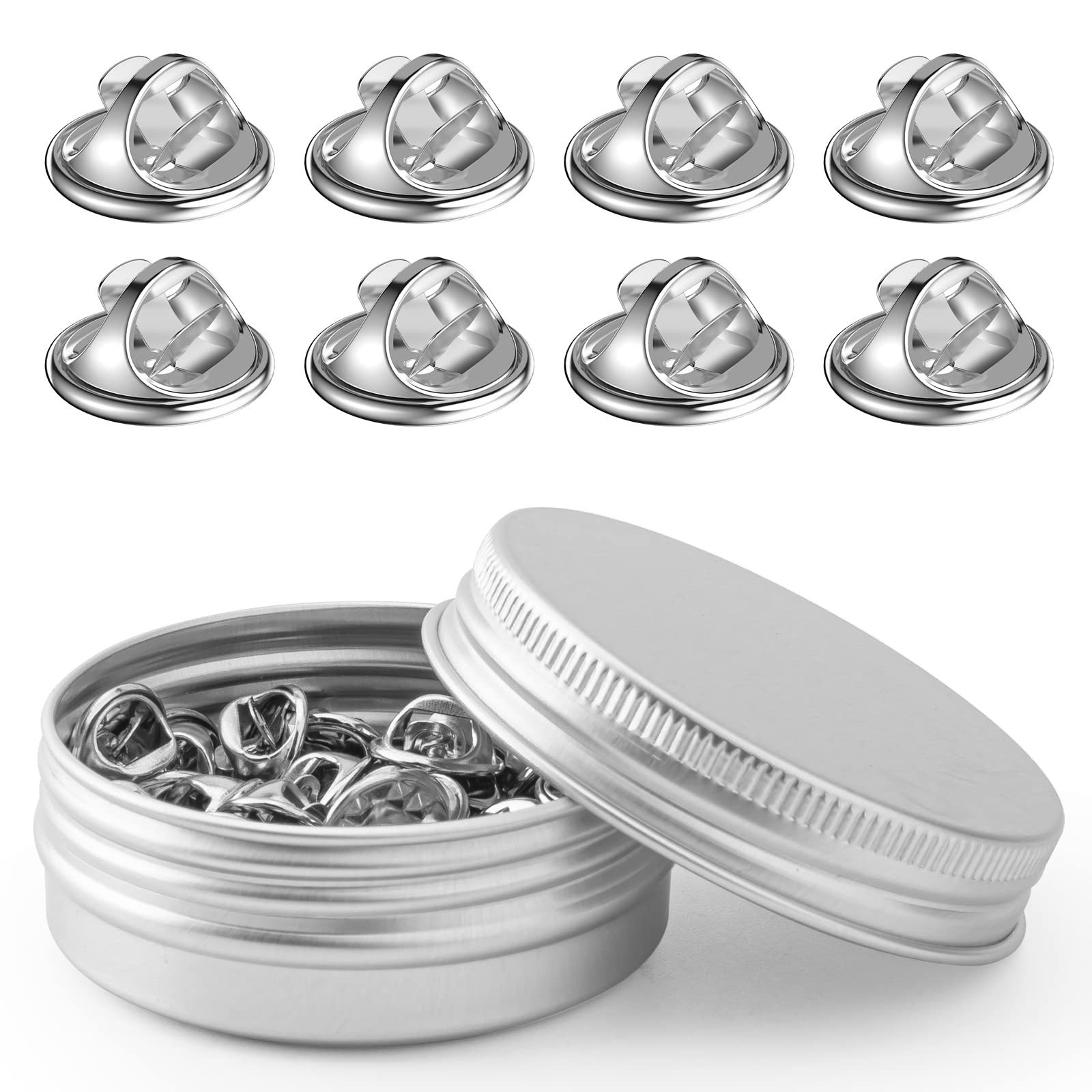 50PCS Metal Locking Pin Backs, Pin Keepers Locking Clasp, Badge Insignia Pin Backs Replacement (S... | Amazon (US)