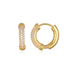 Riley Huggie Hoop Earrings | Sequin