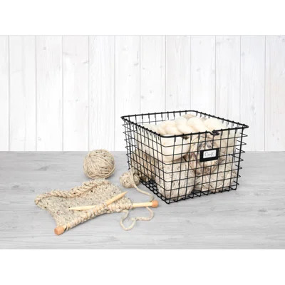 Metal/Wire Basket Laurel Foundry Modern Farmhouse Color: Black, Size: Medium, Pack Size: 2 | Wayfair North America