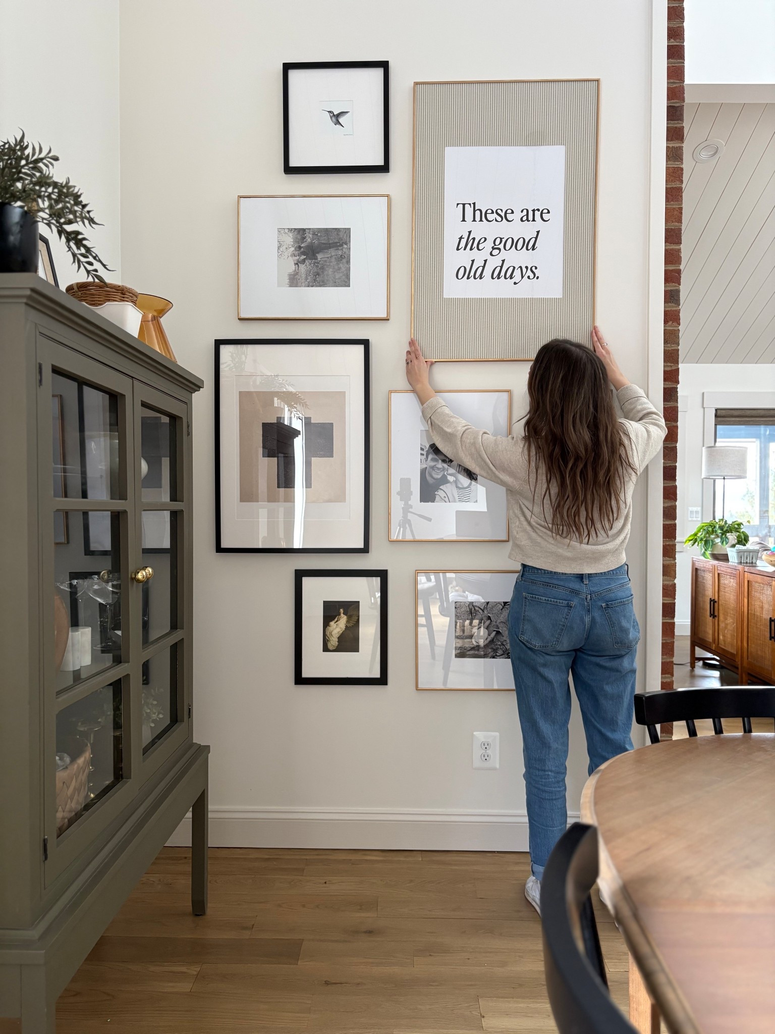 A happy little corner of our house (with an unusually tall wall). I’m planning to stretch this gallery all the way up as time marches on, but this feels like a good start 💕

#GalleryWall #HomeIsHomemade #HomeDIY #GalleryWall #Create 

#LTKfamily #LTKhome