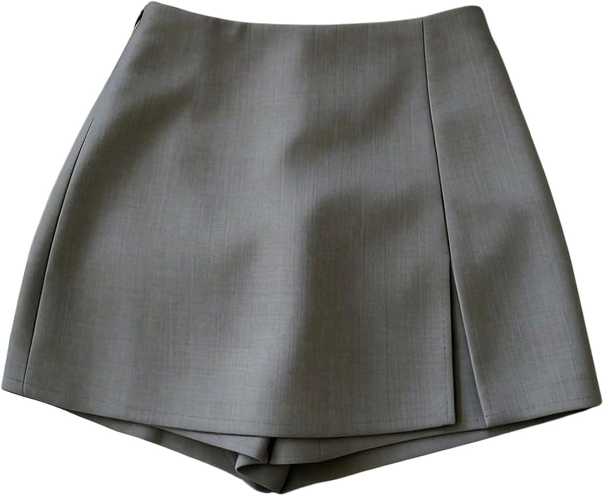 SweatyRocks Women's Casual Y2k High Waisted Split Hem Skorts Mini Skirt | Amazon (US)