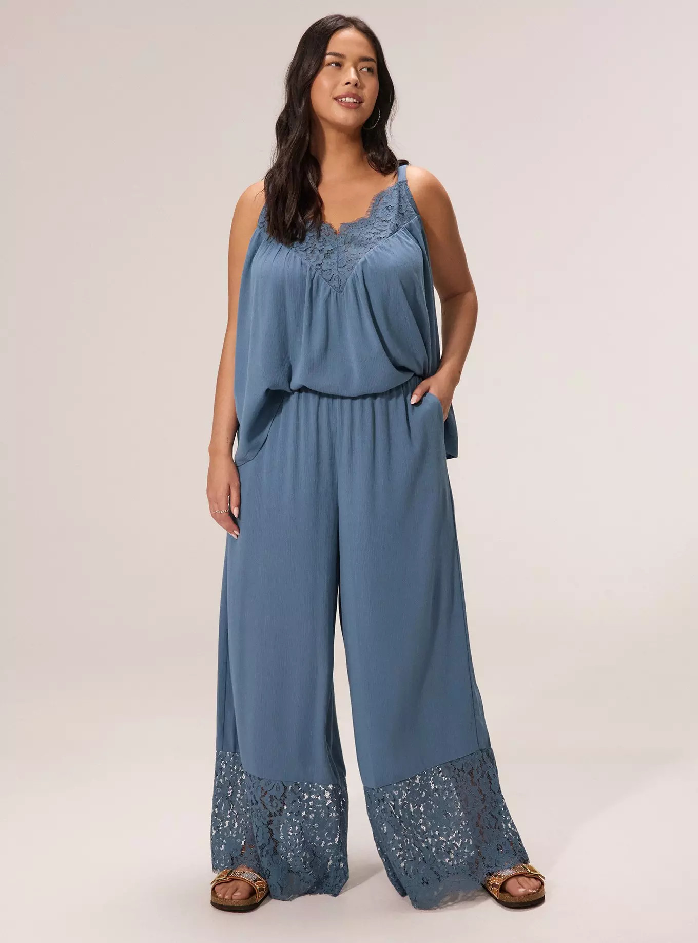 Festi Shirred Wide Leg Pant | Torrid (US & Canada)