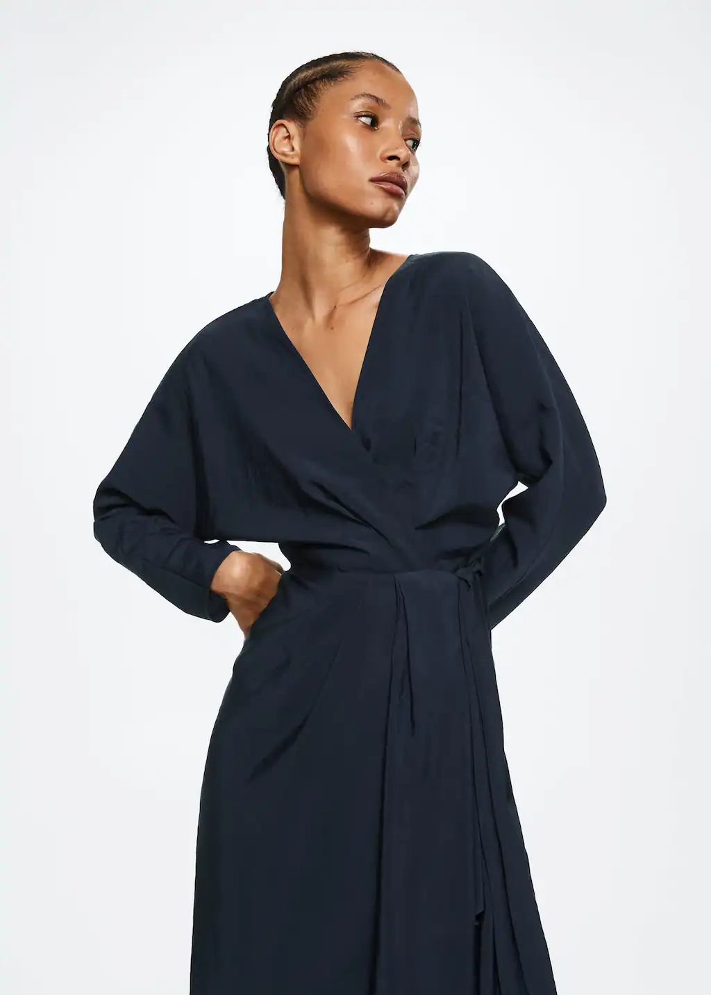 Wrapped midi dress -  Women | Mango USA | MANGO (US)