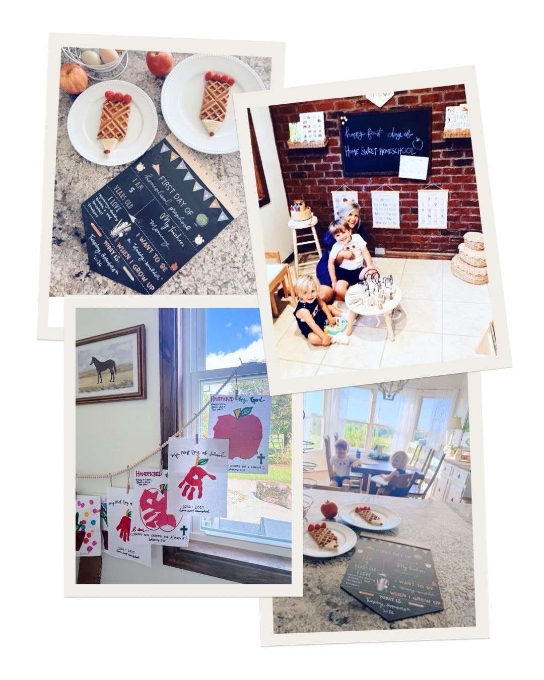 f i r s t  d a y  o f  h o m e  s w e e t  h o m e s c h o o l  c a m e r a  r o l l 🍎🎞️📖🖍️🎨🏡🖼️🧇✏️📚 #firstdayofschool2026 #homesweethomeschool #homeschoolpreschool #homeschoolfirstday #homeschoolonthefarm 

I was telling some sweet friends 💖 at our local CBS bible study 📖 group this morning (where the boys get to go to their weekly preschool 🍎 and nursery 💒 classes with their little friends, too 🫶🏽) just how wonderful our first day back of homeschool preschool ✏️ was yesterday, and I’m still not over the excitement and cuteness it was!! 🥰 And they are at the most precious little ages for it this year, too!! 👶🏼💙 Levi Rhett just wants to tag along and do whatever Judson is doing, so it really makes for such a sweet learning duo!! 🩵 It is truly such a joy 🤩 and dream 💭 come true getting to be “mommy teacher” 👩‍🏫 and facilitate a love ❤️ for learning 📚 in my little ones out here on our farm 🌾 (so surreal 🥹)… just such a full circle ⭕️ “pinch me” kind of feeling!! 🥲 Our day was filled with homemade sweet potato 🍠 pencil ✏️ waffles 🧇 (the smiles and pure giddy excitement was the sweetest thing ever 😭), handprint 🤚 crafts 🎨 and cut & glue art 🖼️, puzzles 🧩 and learning fun 🤩, handwriting practice ✍️, calendar 🗓️ and music 🎶 time ✨, an afternoon bike ride 🚲 and “little blue car” 🚙 walk down by the pond 🪿, daddy coming home 🏡 from work to pull out mama’s fall 🍂 decor boxes 📦 from the building (so excited 🤭 and can’t wait to share pics/videos of it all soon - the farmhouse looks oh so festive and cozy 🔥 for fall, y’all! 🍁), front porch jammies and watching “Dada” cutting the grass 🚜 at sunset 🌅, and back to our weekly local bible study group today!! 🎒 Andddd swipe ➡️ to the *very* end to see the most adorable ☺️ little “homemade pumpkin garland” 🎃 Judson made ✂️ (my new favorite decoration of all)!! 😍 I love this happy and exciting time of year and all the joy that it brings 🙌🏽 - Happy September and back-to-school 🖍️ season, friends!! 🍏