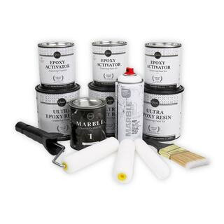 Belgotta Black Marble Countertop Paint Kit | The Home Depot