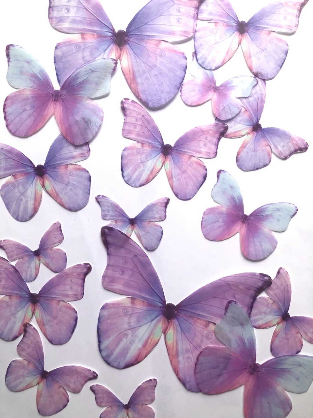 15 Lavender Wafer Paper Edible Butterflies for Cake and Cupcake Toppers, Assorted Sizes. Butterfl... | Etsy (US)