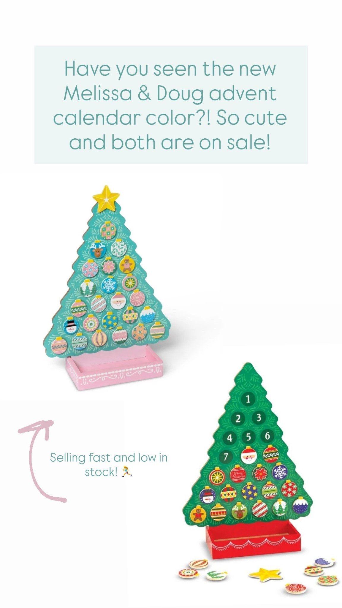 New color alert on the Melissa and Doug wooden advent calendar. $19 was $32

#LTKKids #LTKHoliday #LTKGiftGuide