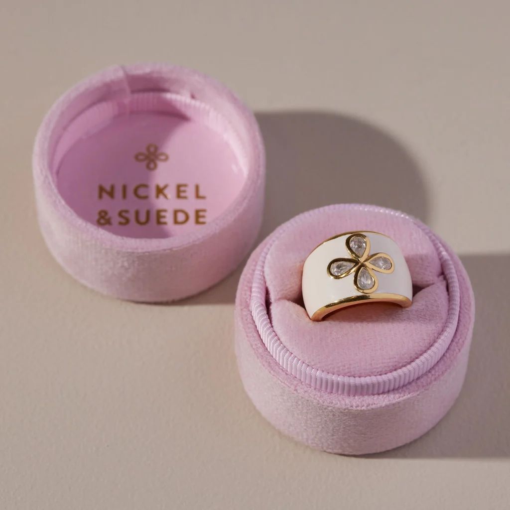 Cream Nickelmark Cigar Ring | Nickel and Suede