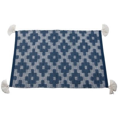 2'x3' Rectangle Hand Made Outdoor Woven Accent Rug Blue - Foreside Home & Garden | Target