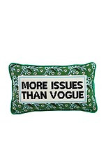 Furbish Studio More Issues Needlepoint Pillow in Green & White from Revolve.com | Revolve Clothing (Global)