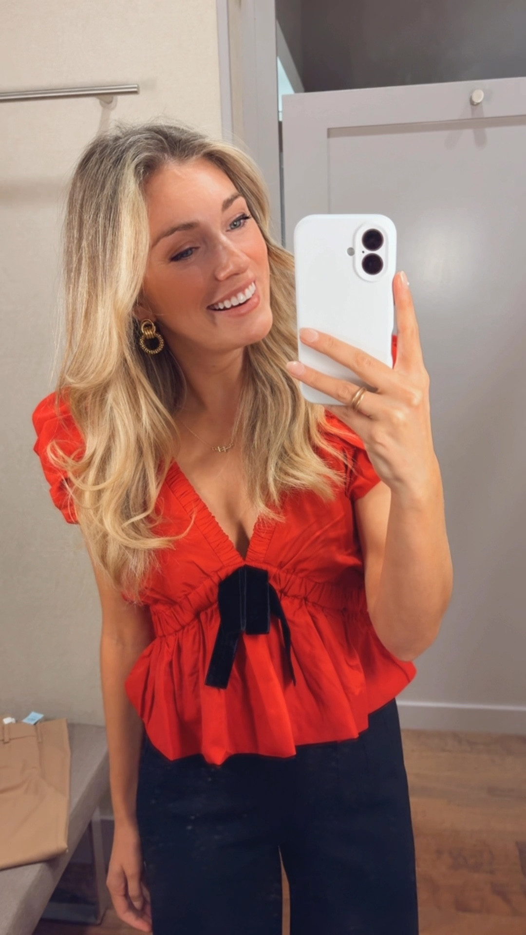 Cutest Christmas blouse!! And such a great price!

Wearing a small!!

Holiday outfit. Date outfit. Red top. Christmas dress. Festive outfit. Party outfit 

#LTKHoliday #LTKSaleAlert #LTKStyleTip