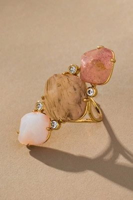 Triple Stone Glitzy Cocktail Ring | Anthropologie (US)