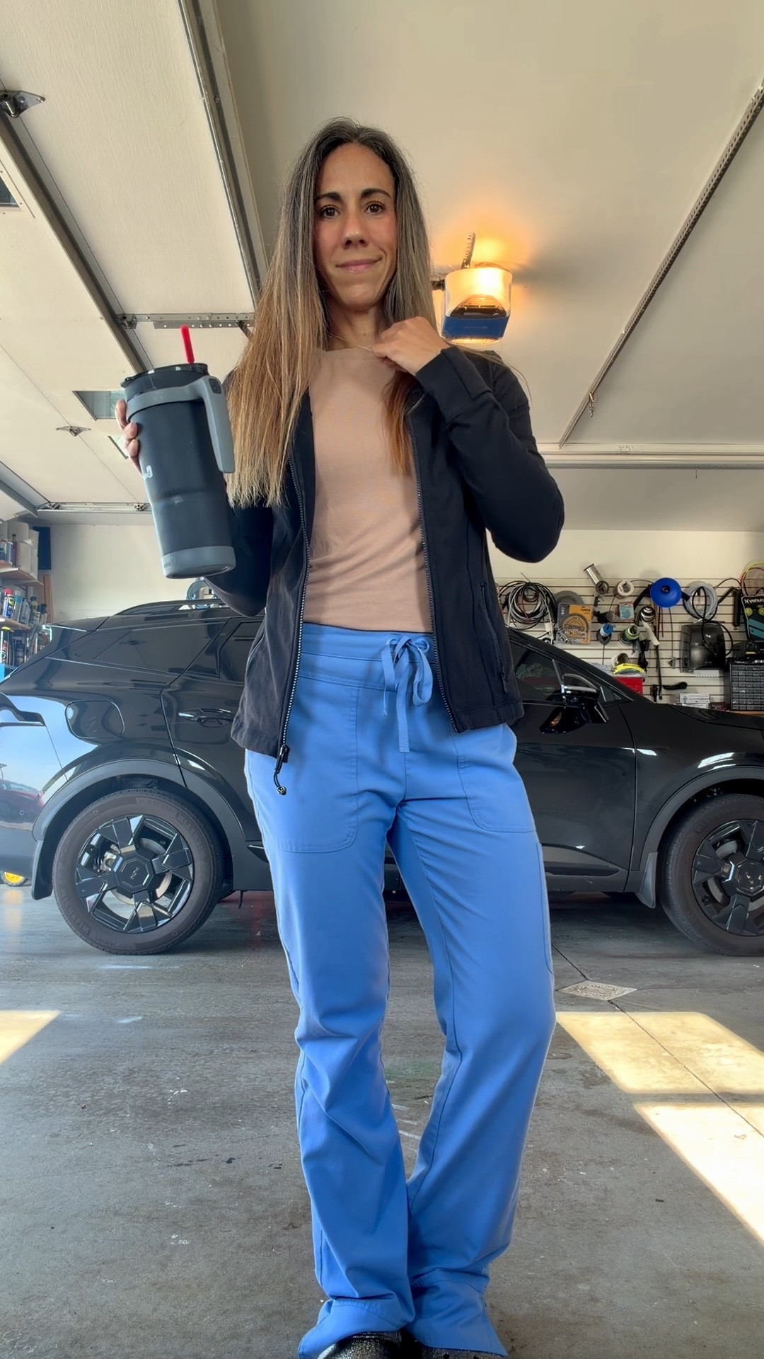 Apparently my work outfits have entered the chat 🩺💙😂 These scrub pants are one of those pairs I keep reaching for because they’re flattering, comfortable, and don’t look like I rolled out of bed for work. Paired with my tried-and-true work favorites that have survived manyyyy shifts.

Jacket: 8
Tee: S
Scrub pants: XS Tall
Shoes: 9

Everything linked, including my favorite work accessories ✨
#scrubs #crocs #lululemon #definejacket #nurse #medical #nursepractitioner

#LTKootd #LTKdayinmylife #LTKOver40