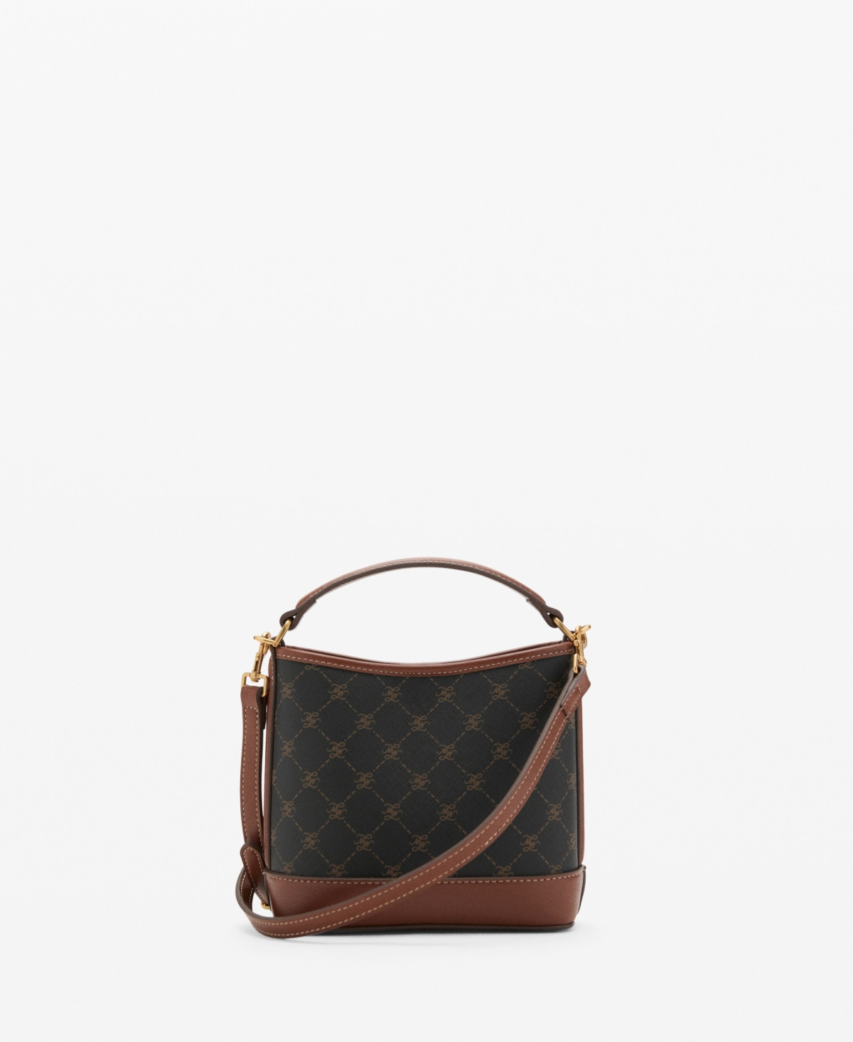 Mango Women's Contrast Print Bucket Bag - Brown | Macy's