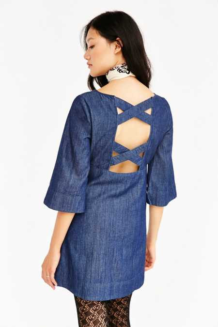 Cooperative Brooklyn Bell Sleeve Mini&nbsp;Dress | Urban Outfitters US