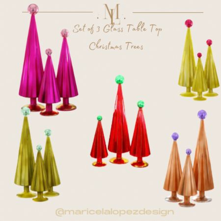 Pleated, glass table top, christmas trees. Hot pink, green, red, rust, purple 

#LTKGiftGuide #LTKHoliday #LTKSeasonal