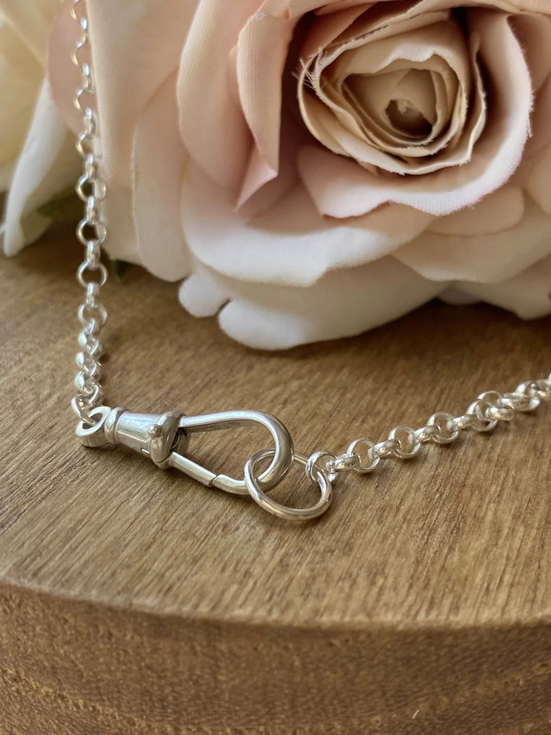 Sterling Silver Rolo Chain Necklace: 3.3mm Spring Swivel Clasp - Etsy | Etsy (US)